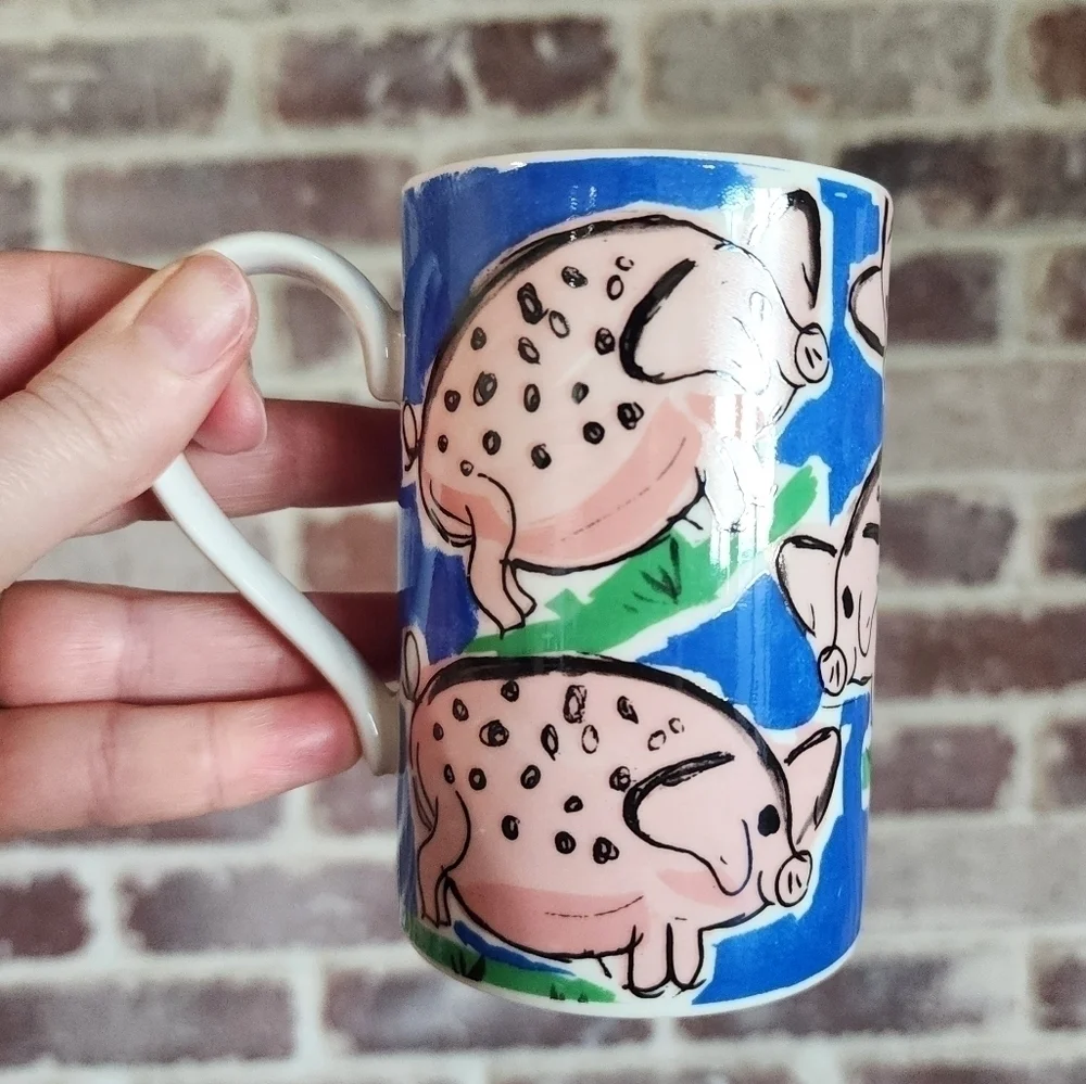 Dunoon Jane Brookshaw Fine Bone China Tea Coffee Pig Mug